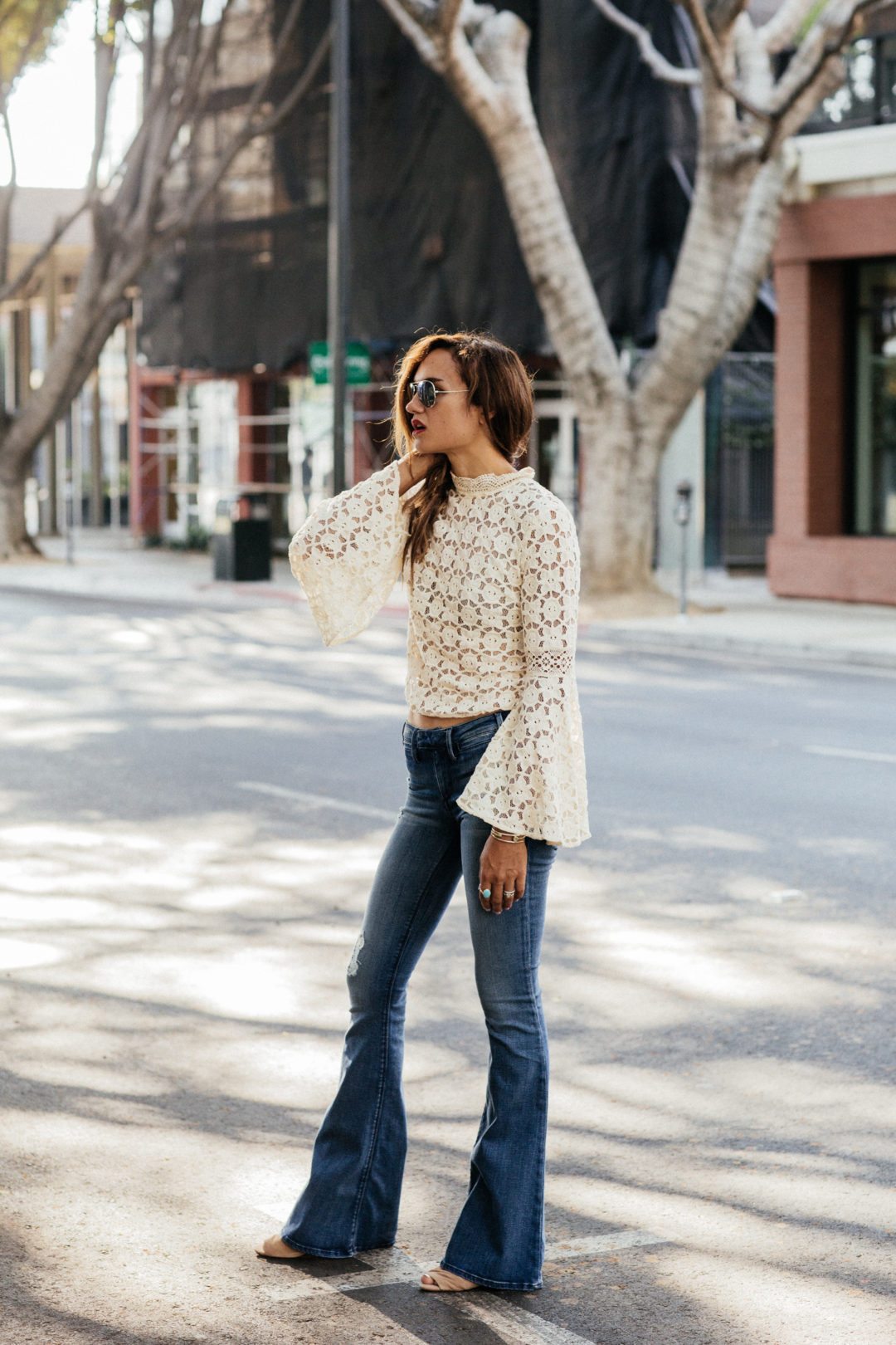 Weekends in lace and bell sleeves - Shalice Noel