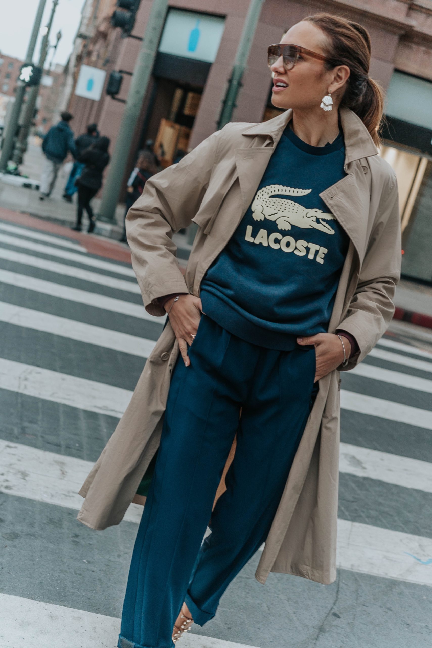 wearing lacoste