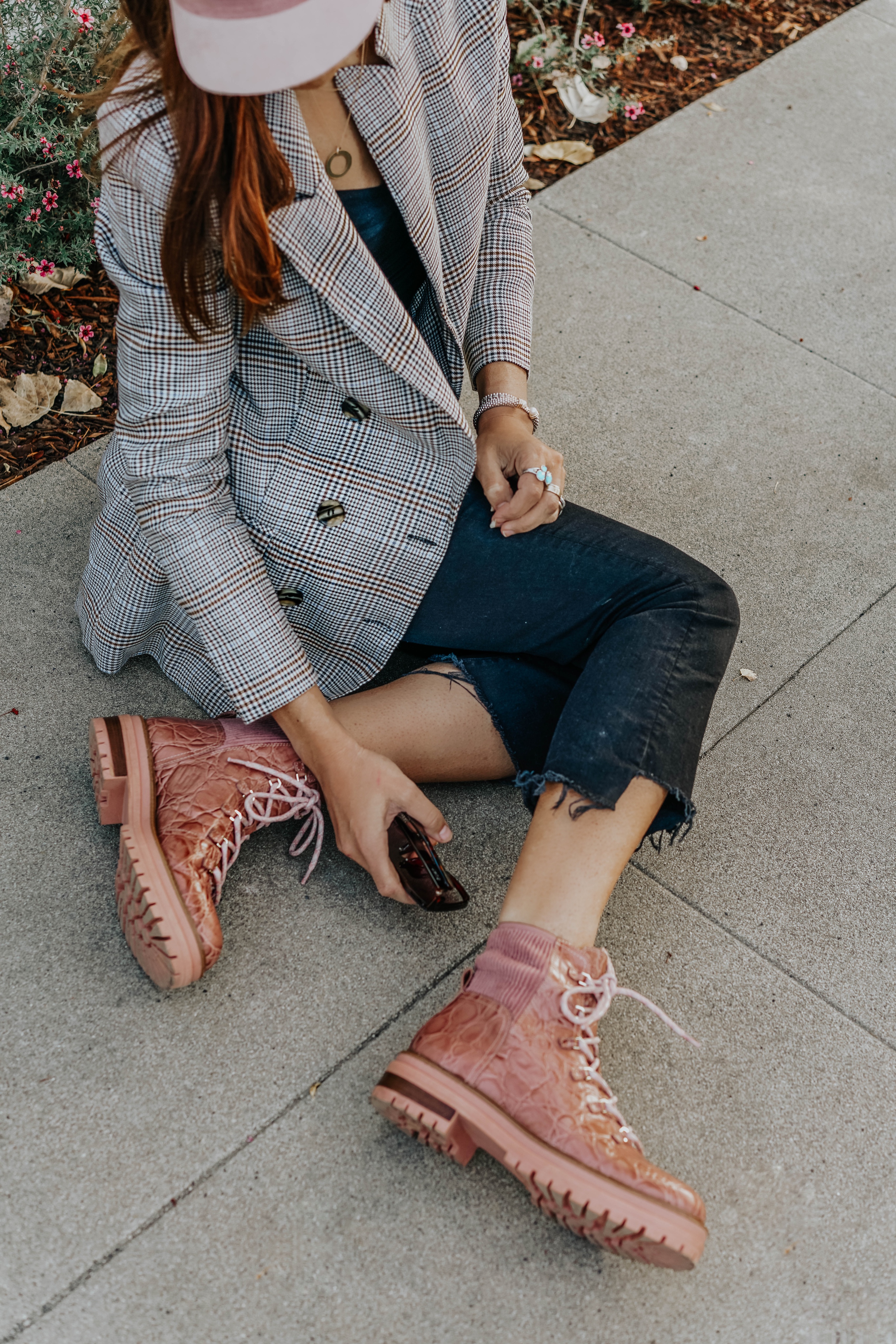 How to Style Pink Combat Boots Shalice Noel