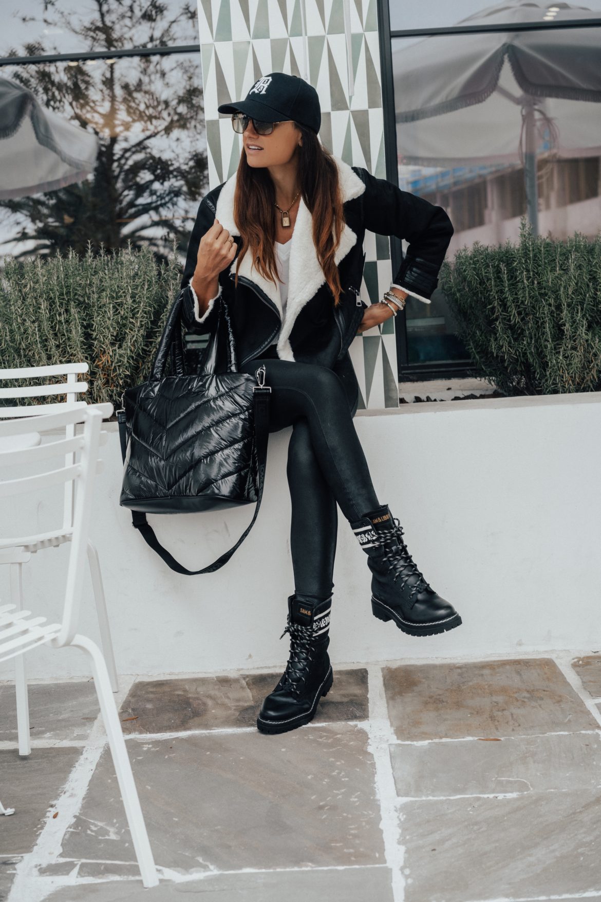 chanel combat boots outfit